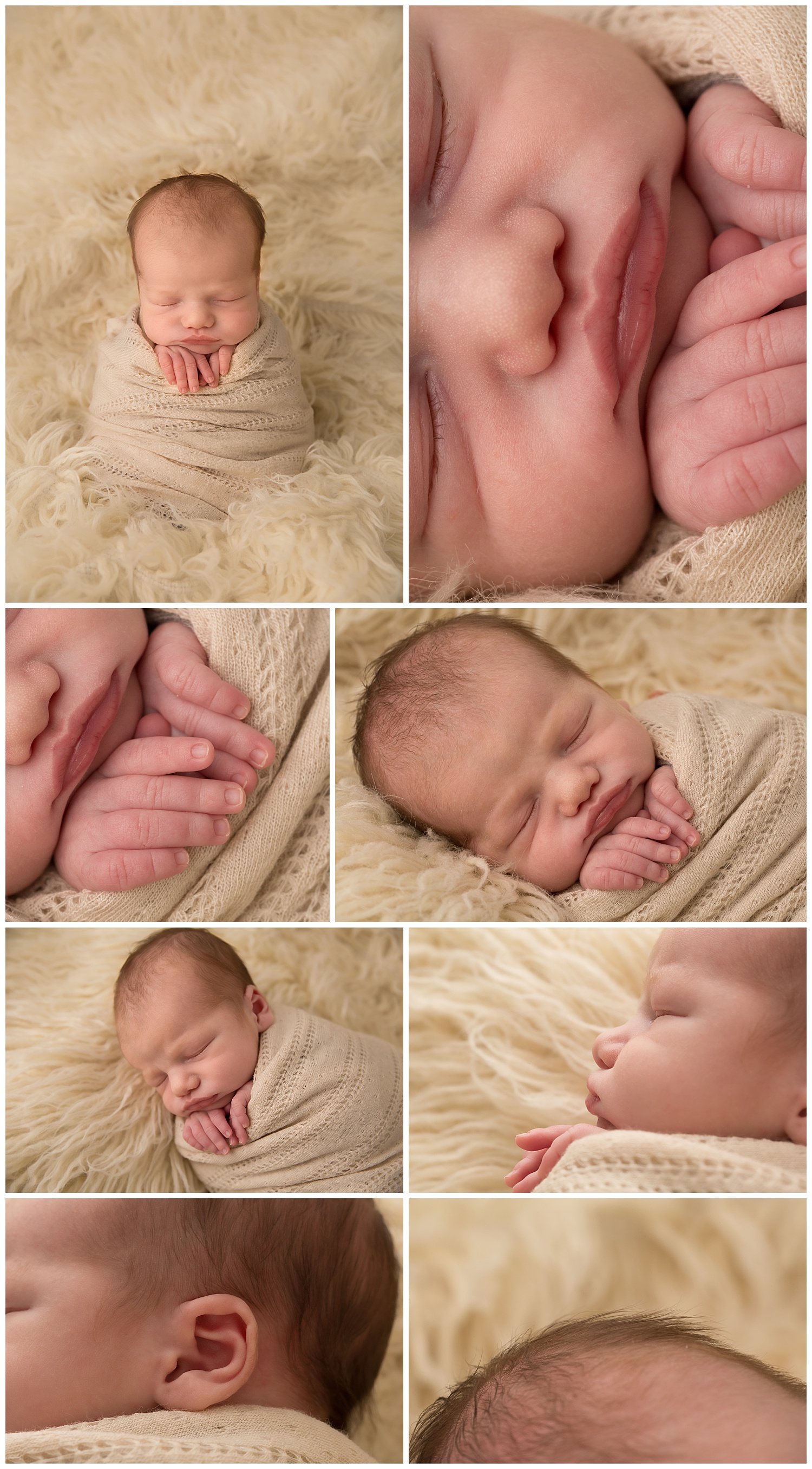 baby boy named parker wrapped up in a cream wrap in burlington new jersey little toes and small fingers and baby details