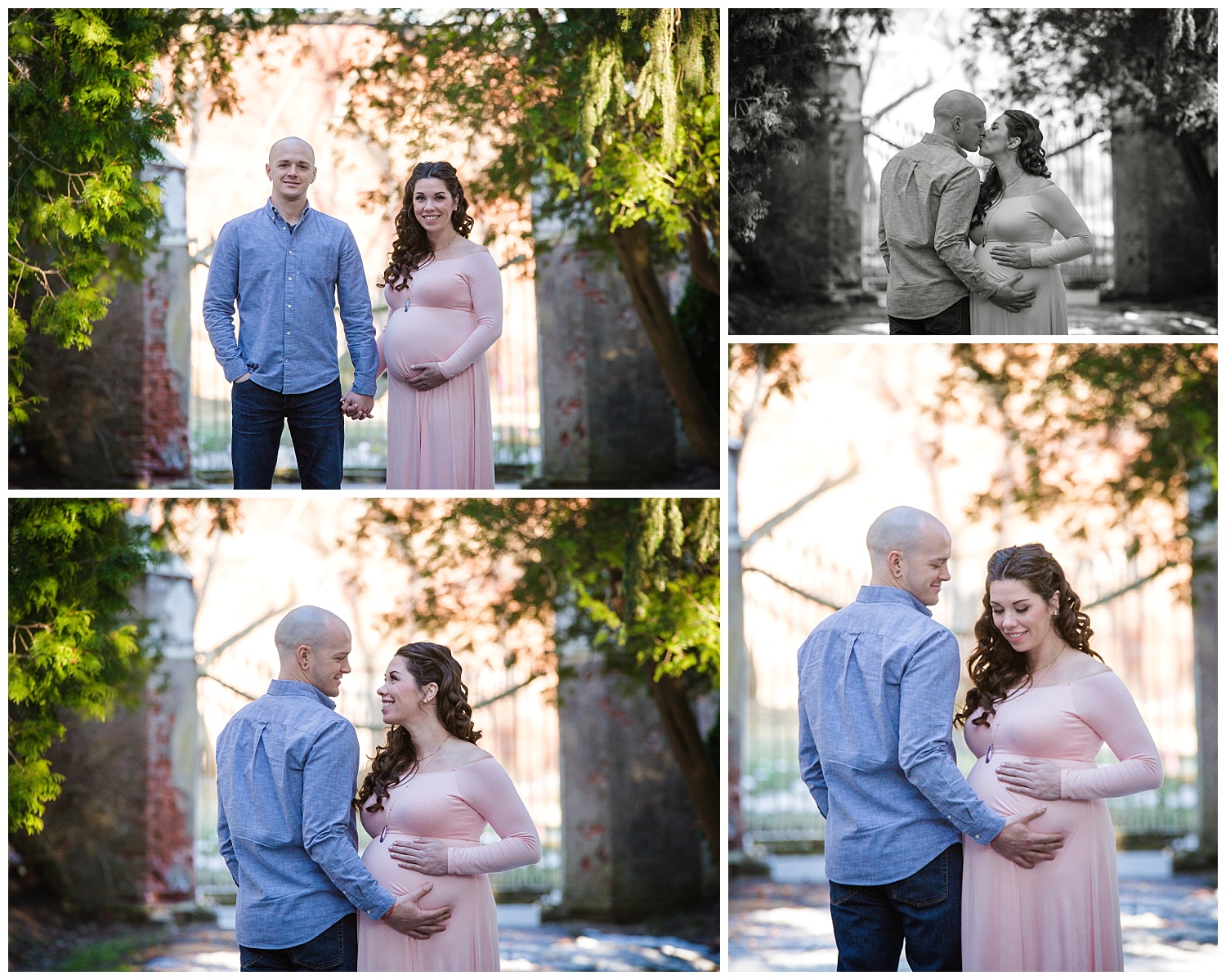 south jersey maternity photo session at smithville mansion in mount holly new jersey