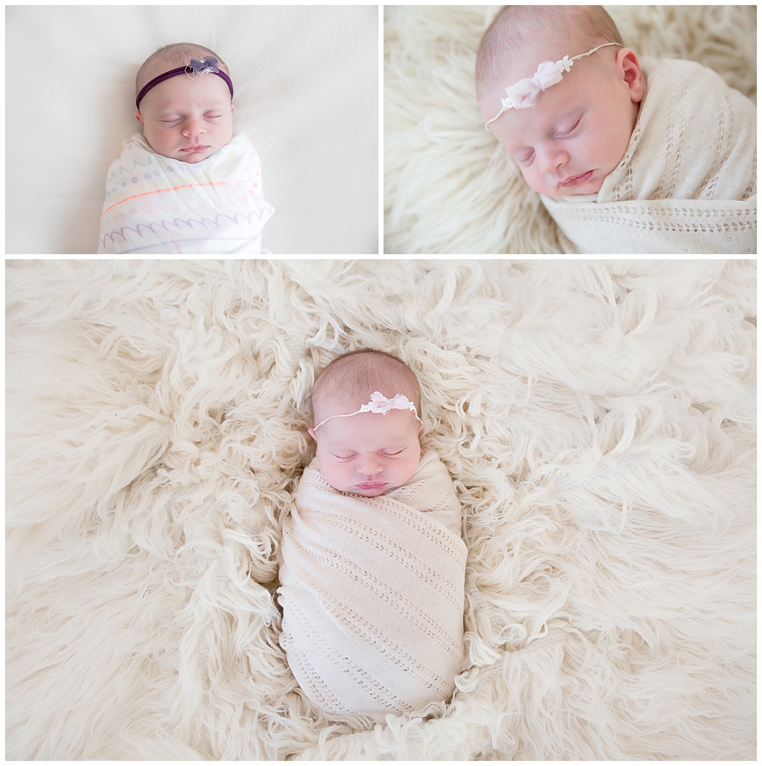 rainbow baby girl wrapped up in burlington new jersey photo shoot