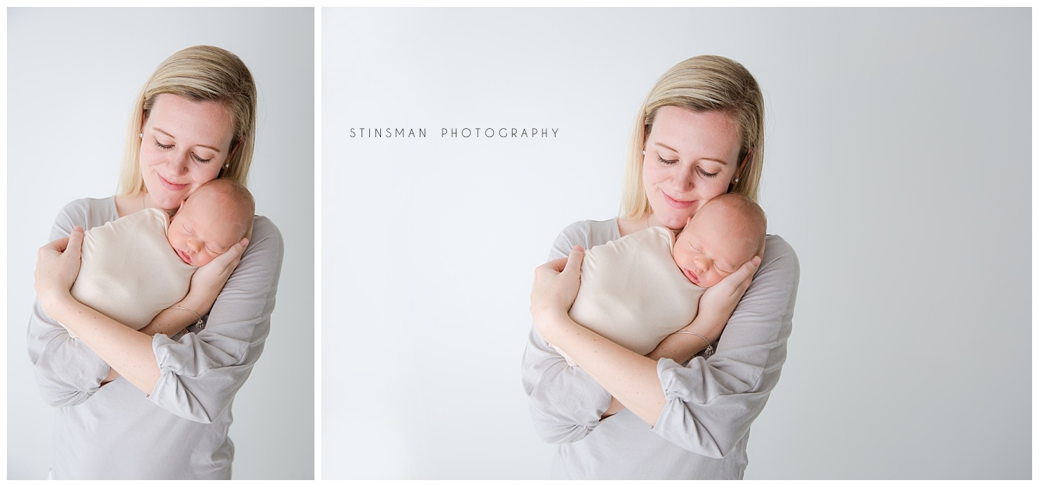 burlington new jersey newborn photographer mom and baby snuggling
