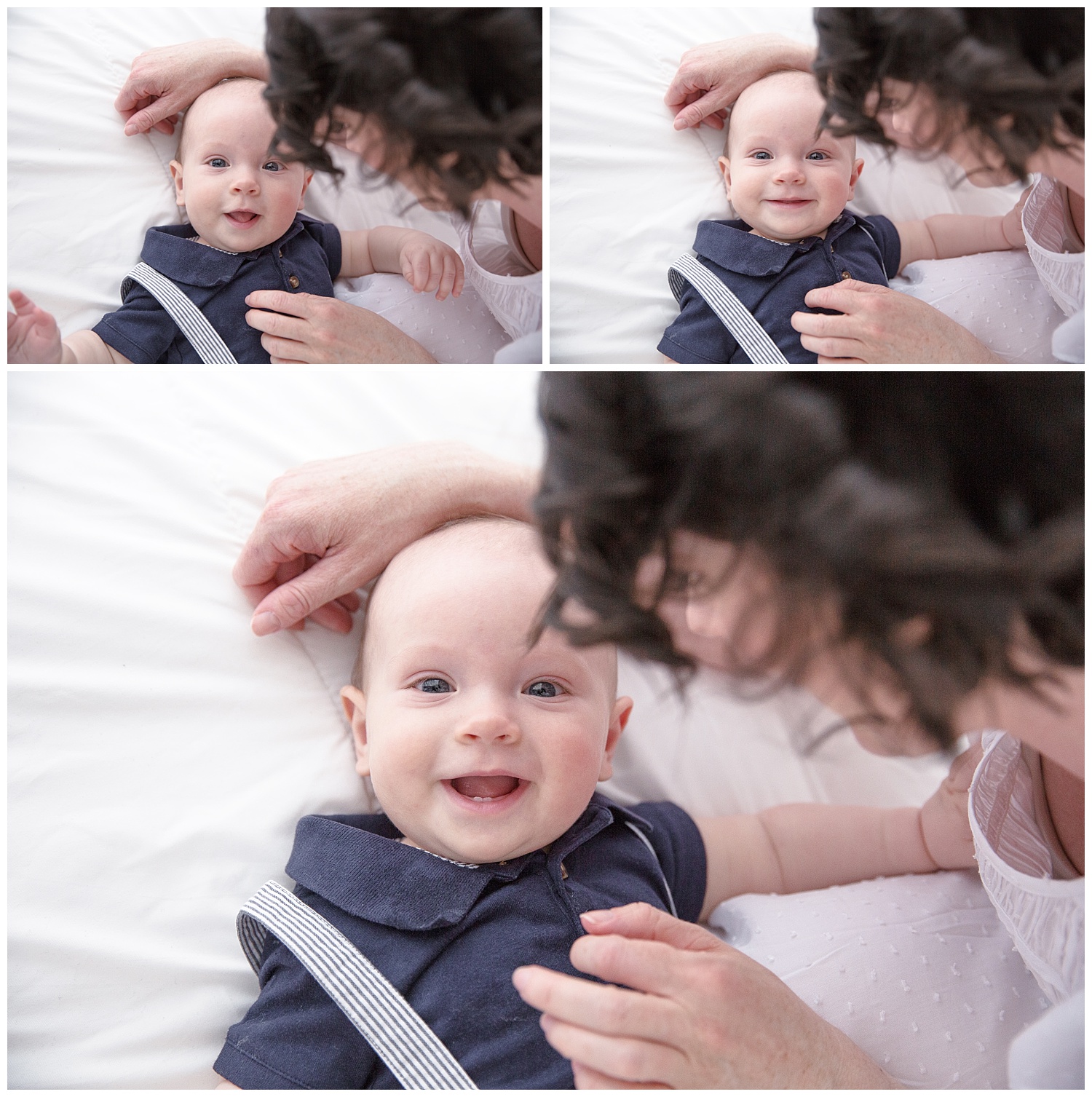 6 month olf smile with 2 teeth in burlington new jersey studio and mommy and me sessions