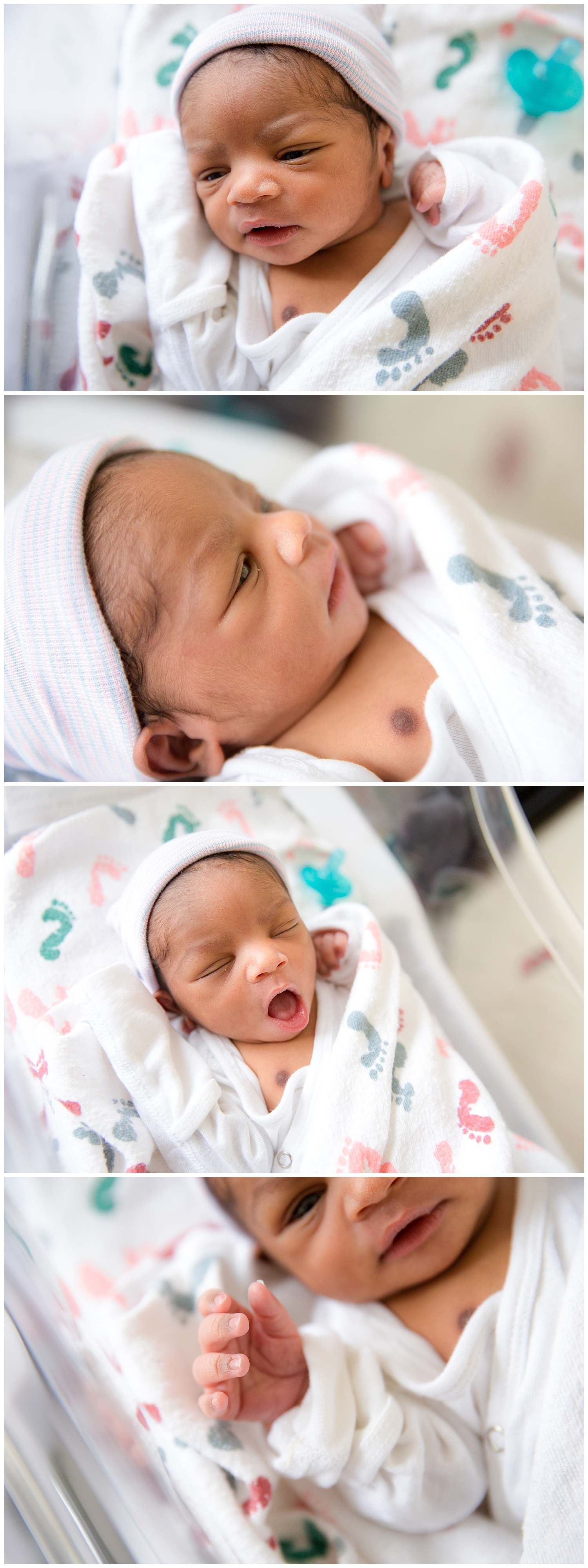 baby boy yawning at cooper university hospital in camden new jersey newborn photographer