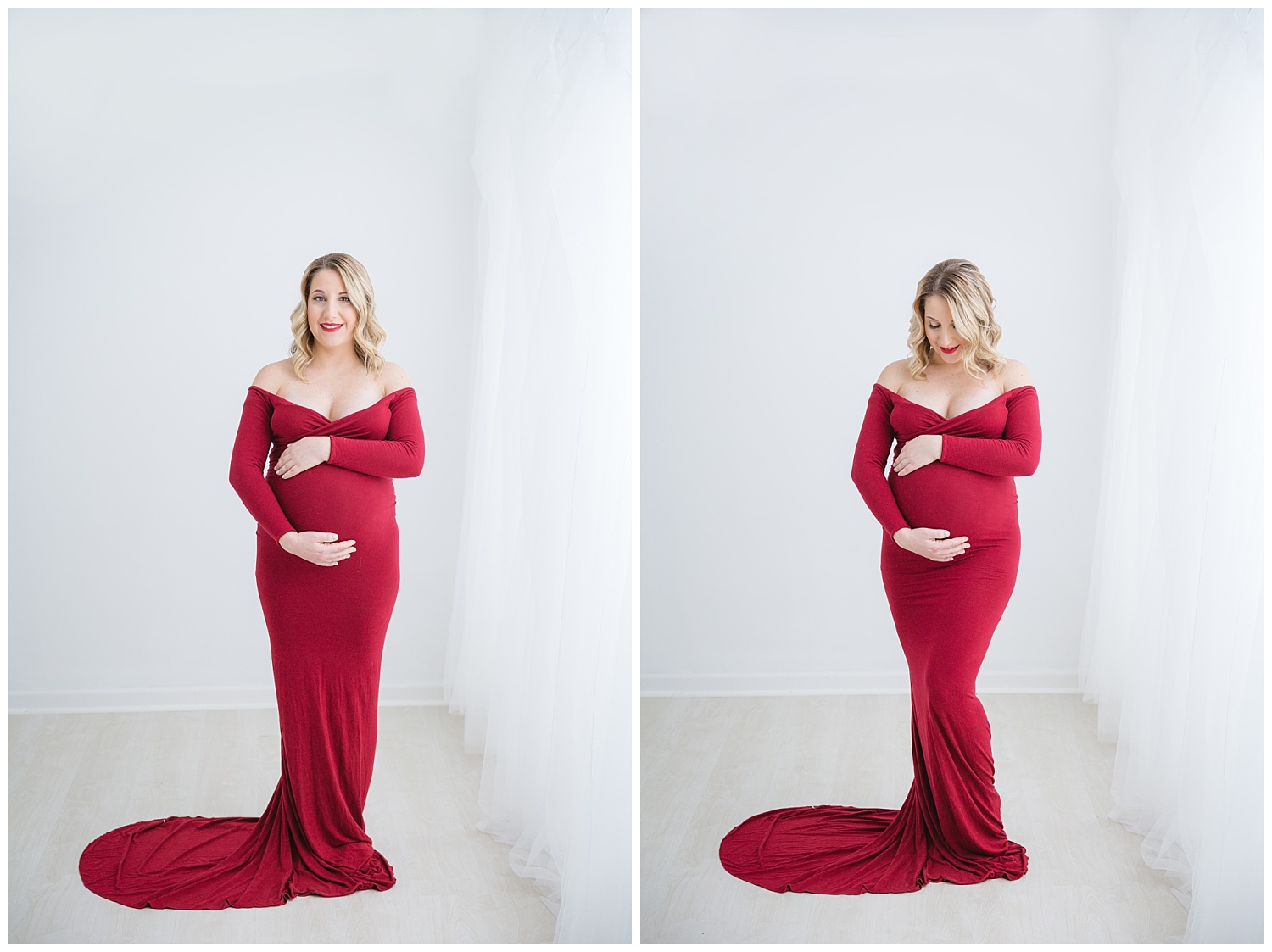 Burlington New Jersey in studio maternity photo shoot