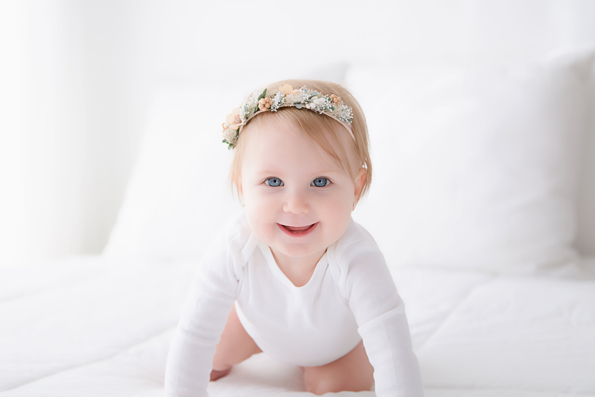 8 month old baby girl photo