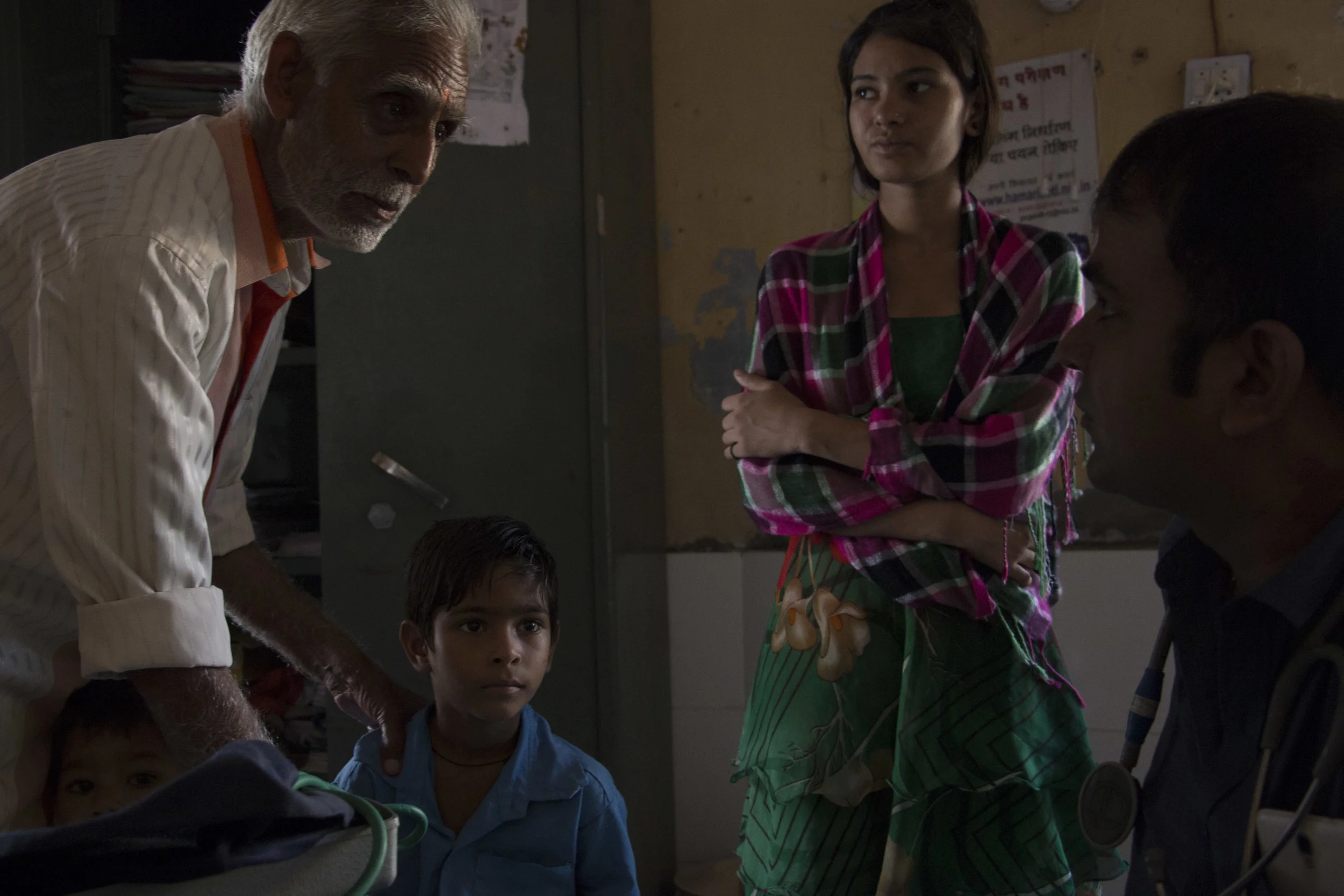 Patients visiting a doctor at a Primary Healthcare Center (PHC), Rajasthan. Despite being the third largest producer of high quality generic medicine, 65 percent of the total population of the country does not have access to essential and life saving drugs.