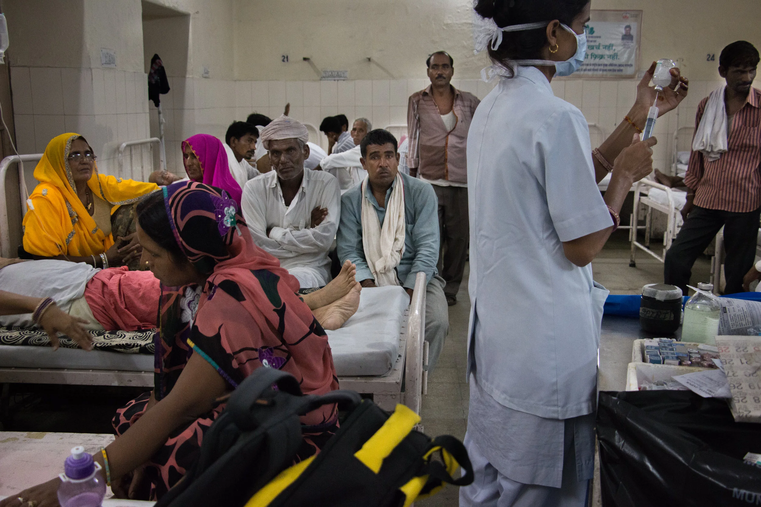 Patients waiting at the Primary Healthcare Center (PHC), Renewal.