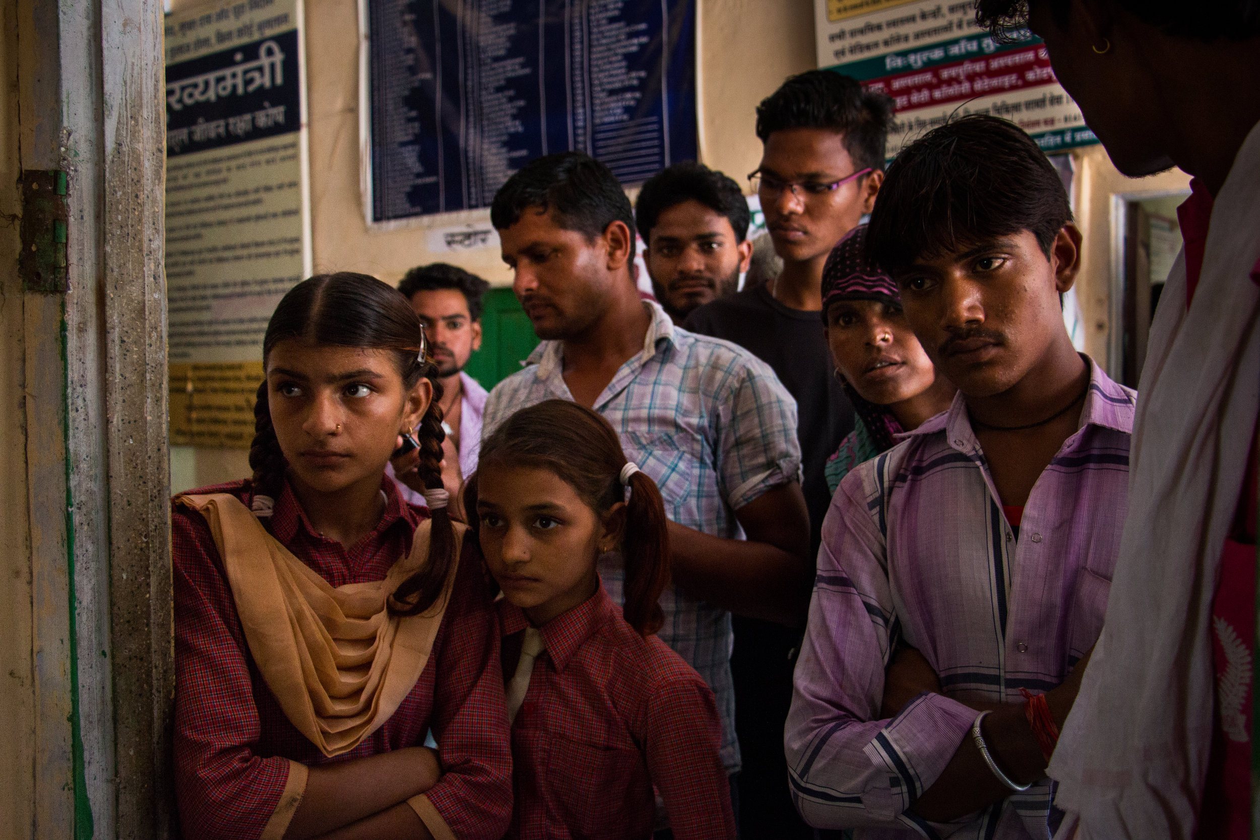 Patients waiting for their check-ups at a PHC in a village roughly 30km outside of Jaipur.
