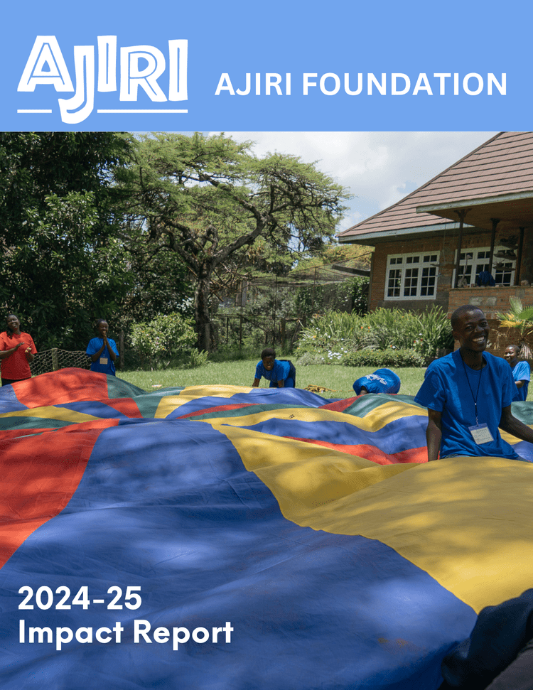 Cover of the Ajiri Foundation 2024–25 Impact Report