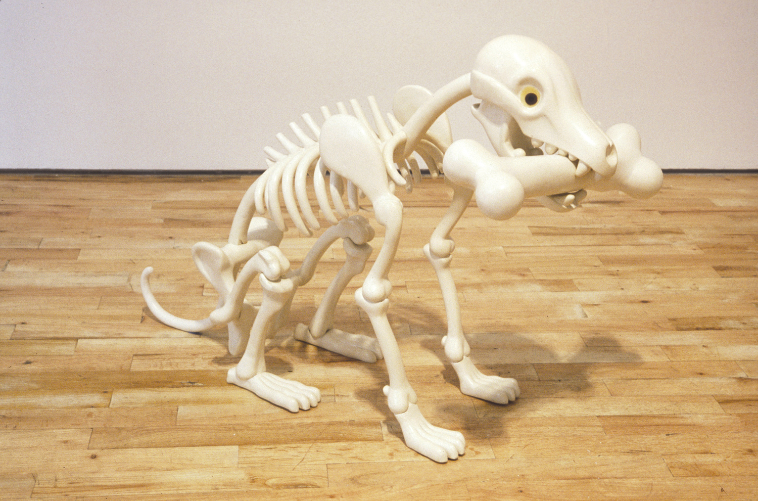 Under a Moon, Nailed, Fixed , 1993 Wood, french clay, glass eyes 34 x 39 x 19 in
