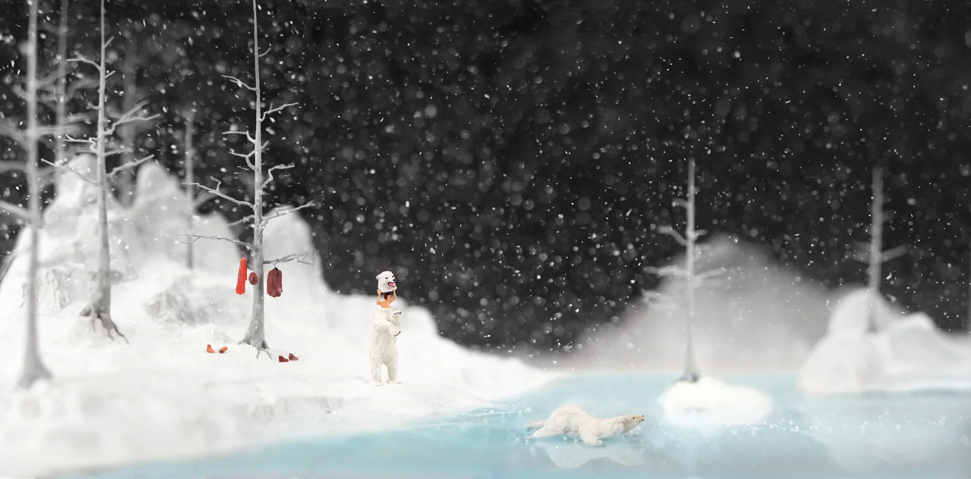 The Swimmers at Night, 2008 72 x 35 in Edition of 6 + 2 APs