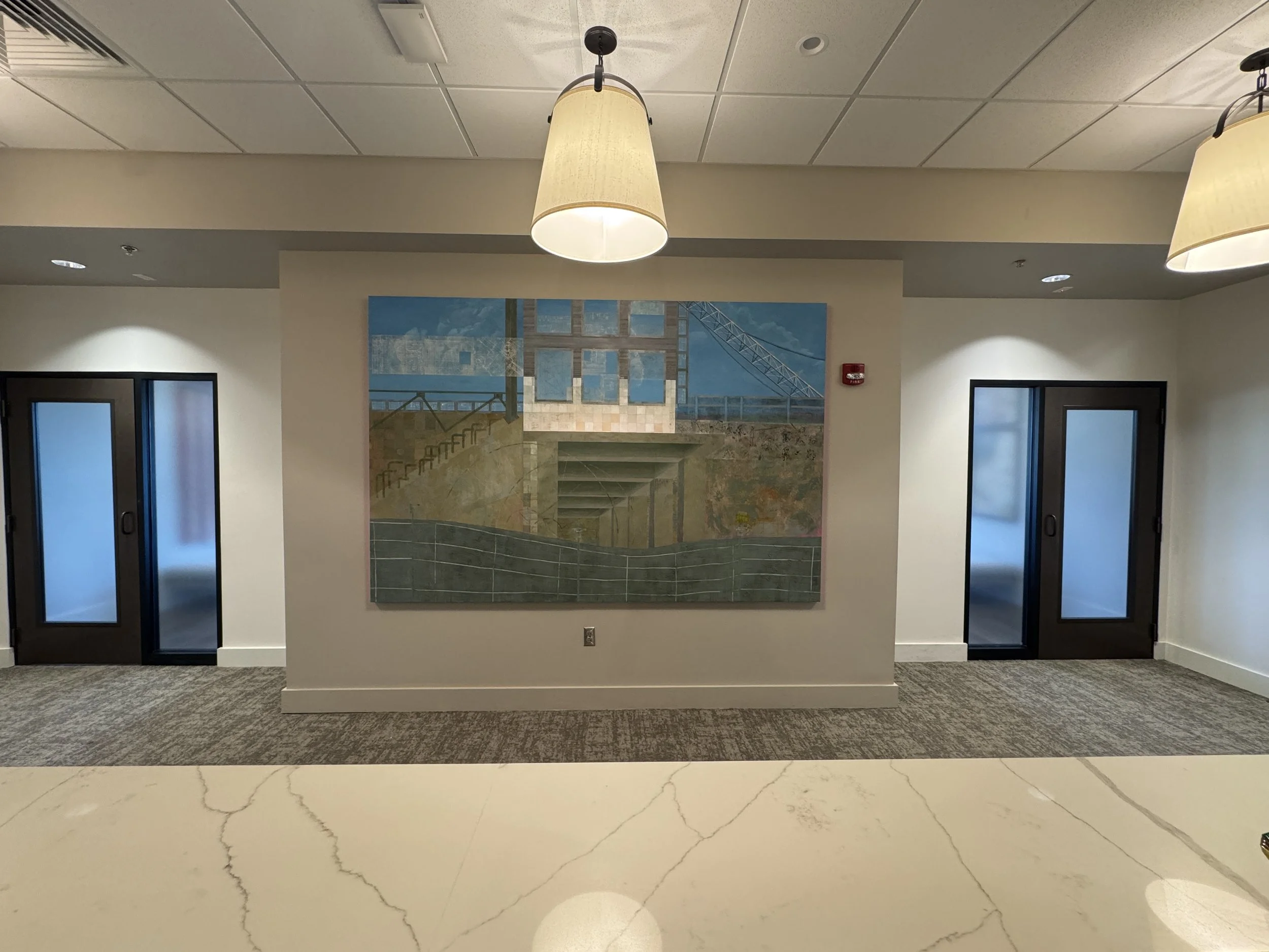Commissioned 6'x9' piece for Stone Construction