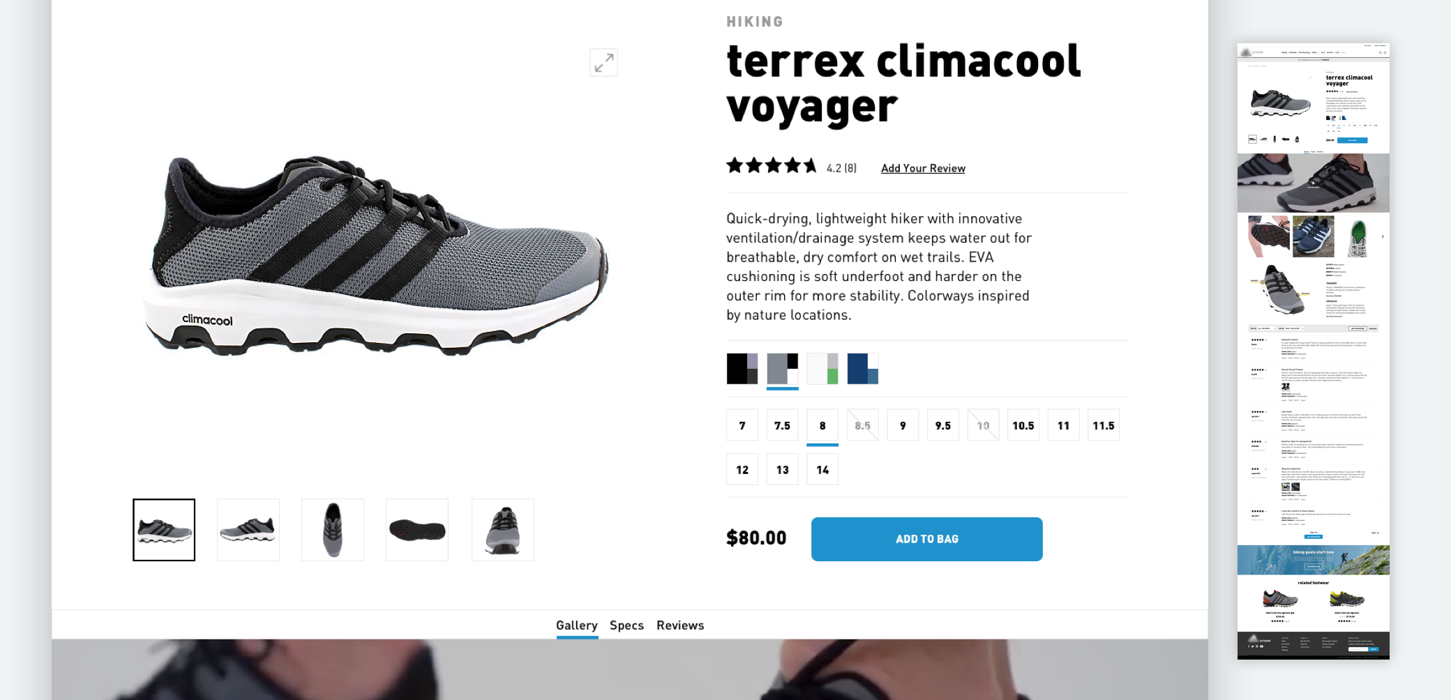 Product Detail page color composite