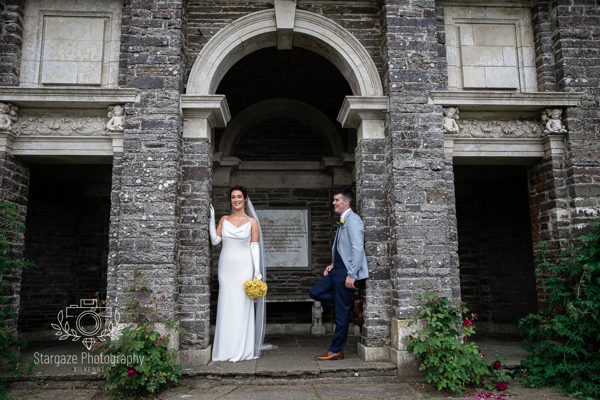 Wedding photo shoot at Heywood Gardens in Ballinakill by Daragh McCann at Stargaze Photography in KIlkenny.