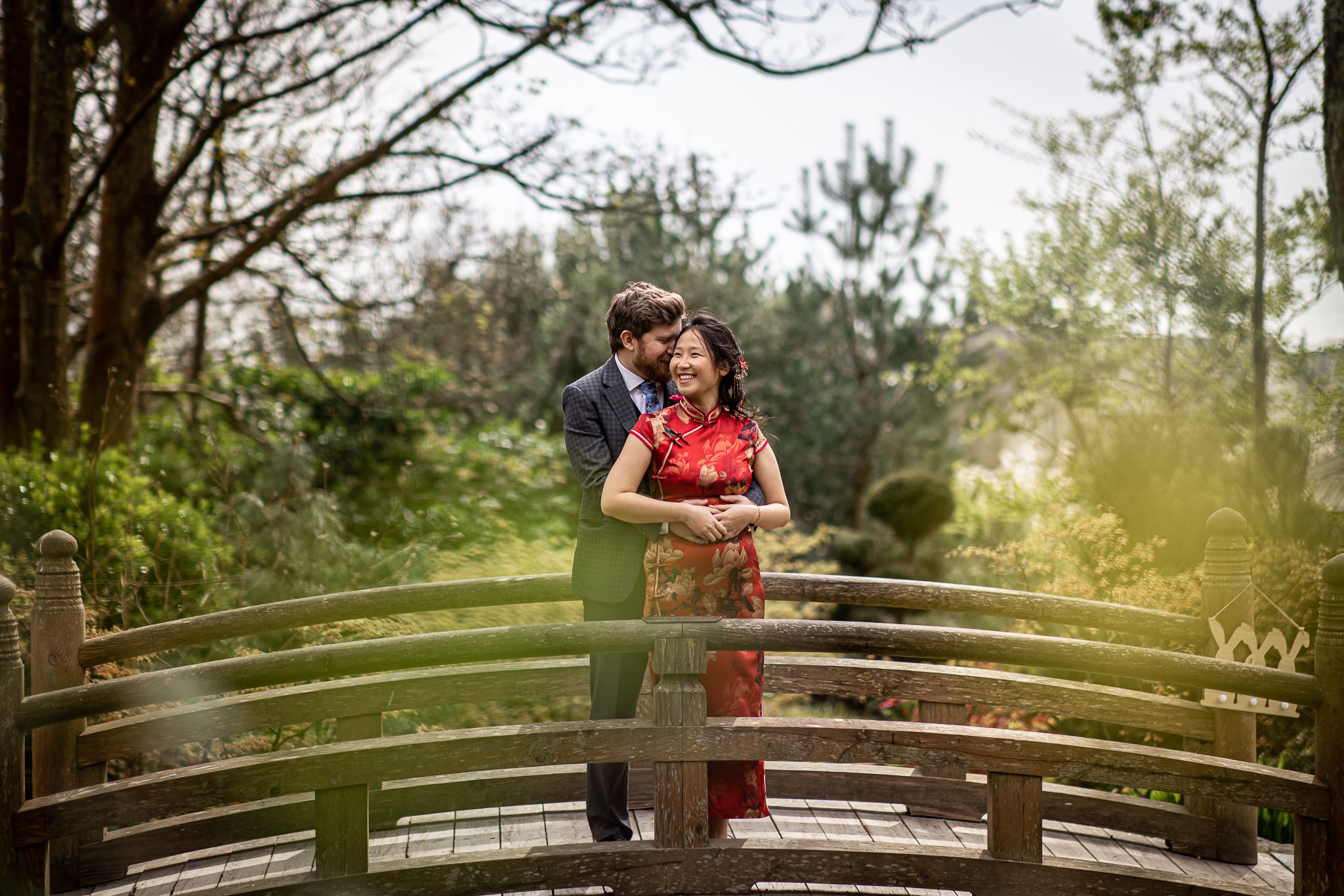 Wedding photographer at Lafcadio Hearn Japanese Gardens in Tramore, County Waterford. Local award winning wedding photographer Daragh McCann