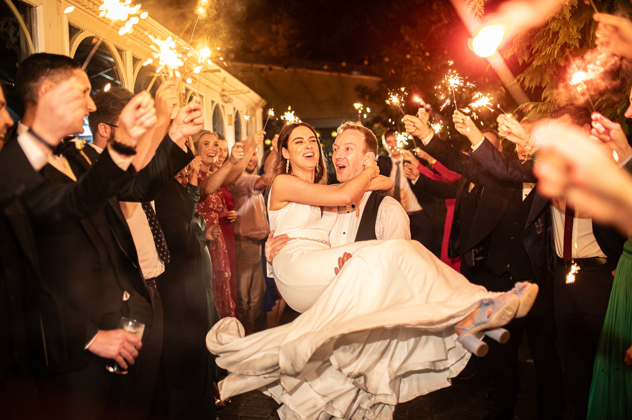 Night time sparkler photography at Langtons Kilkenny. 