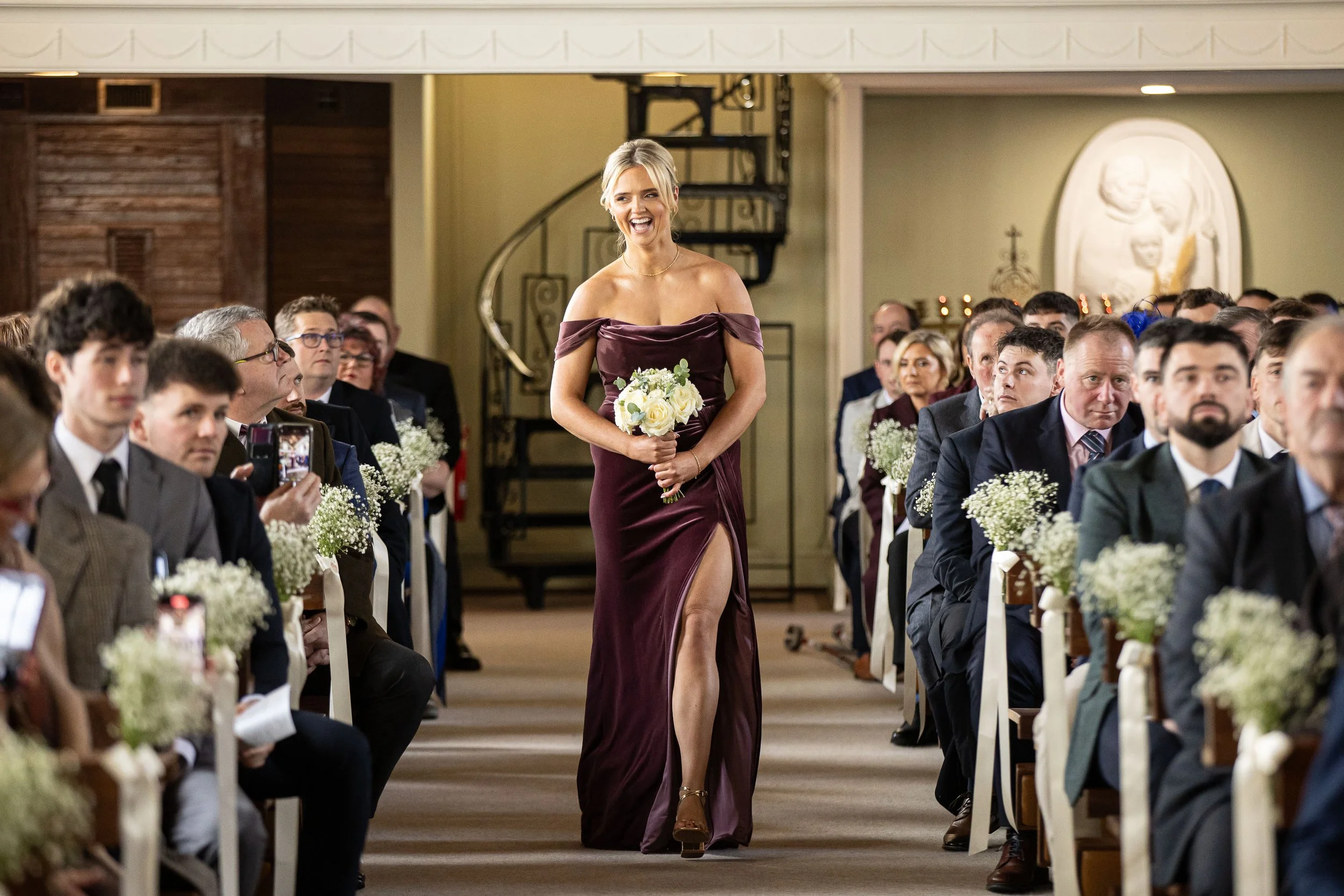 langtons-hotel-kilkenny-wedding-kiltealy-church-bridesmaid-walk-down-the-aisle-wedding-ceremony-folkster-bridal-dresses-kate-tobin-liam-ryan-daragh-mccann-stargaze-photography.jpg