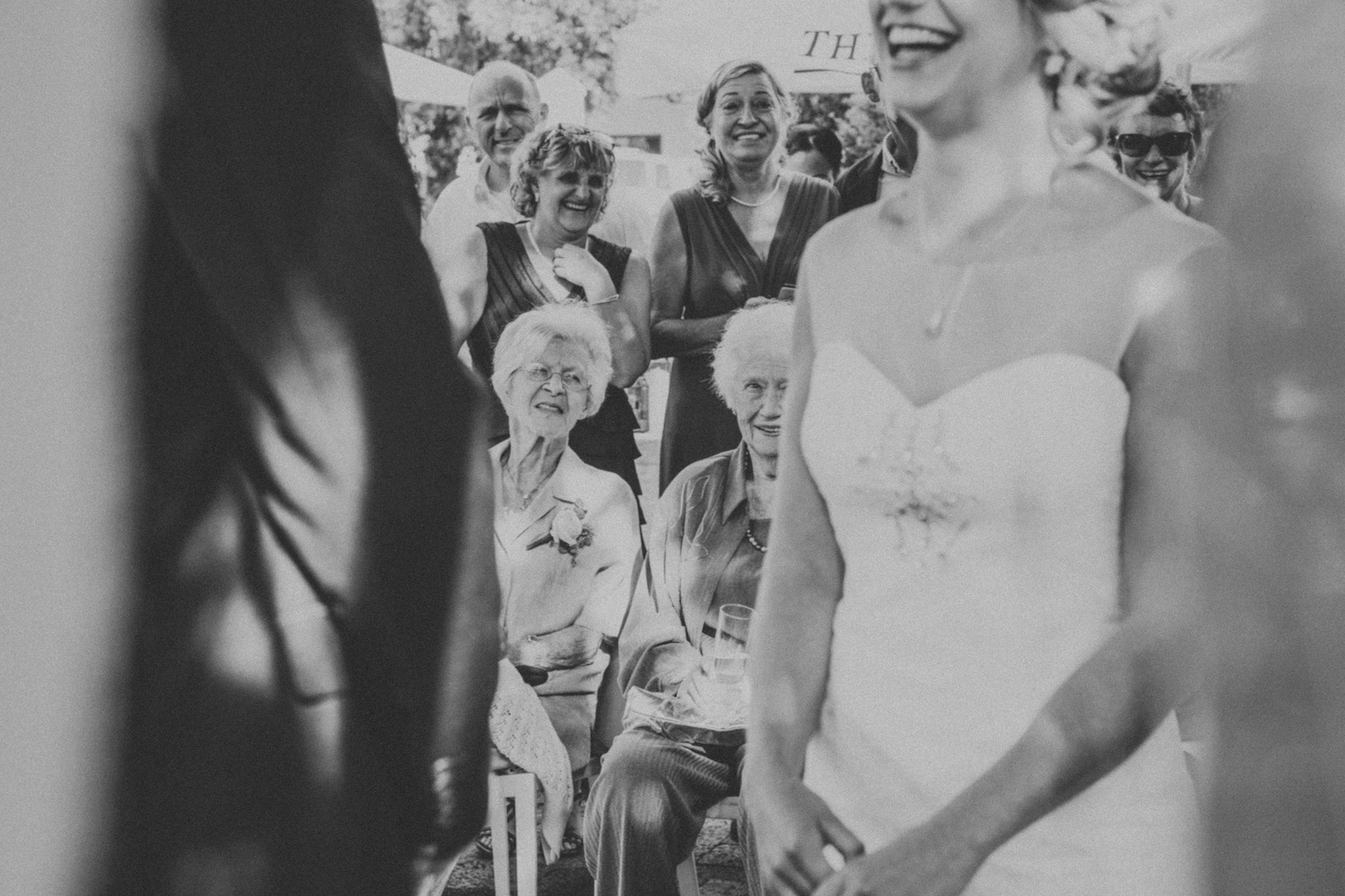 Candid wedding portrait