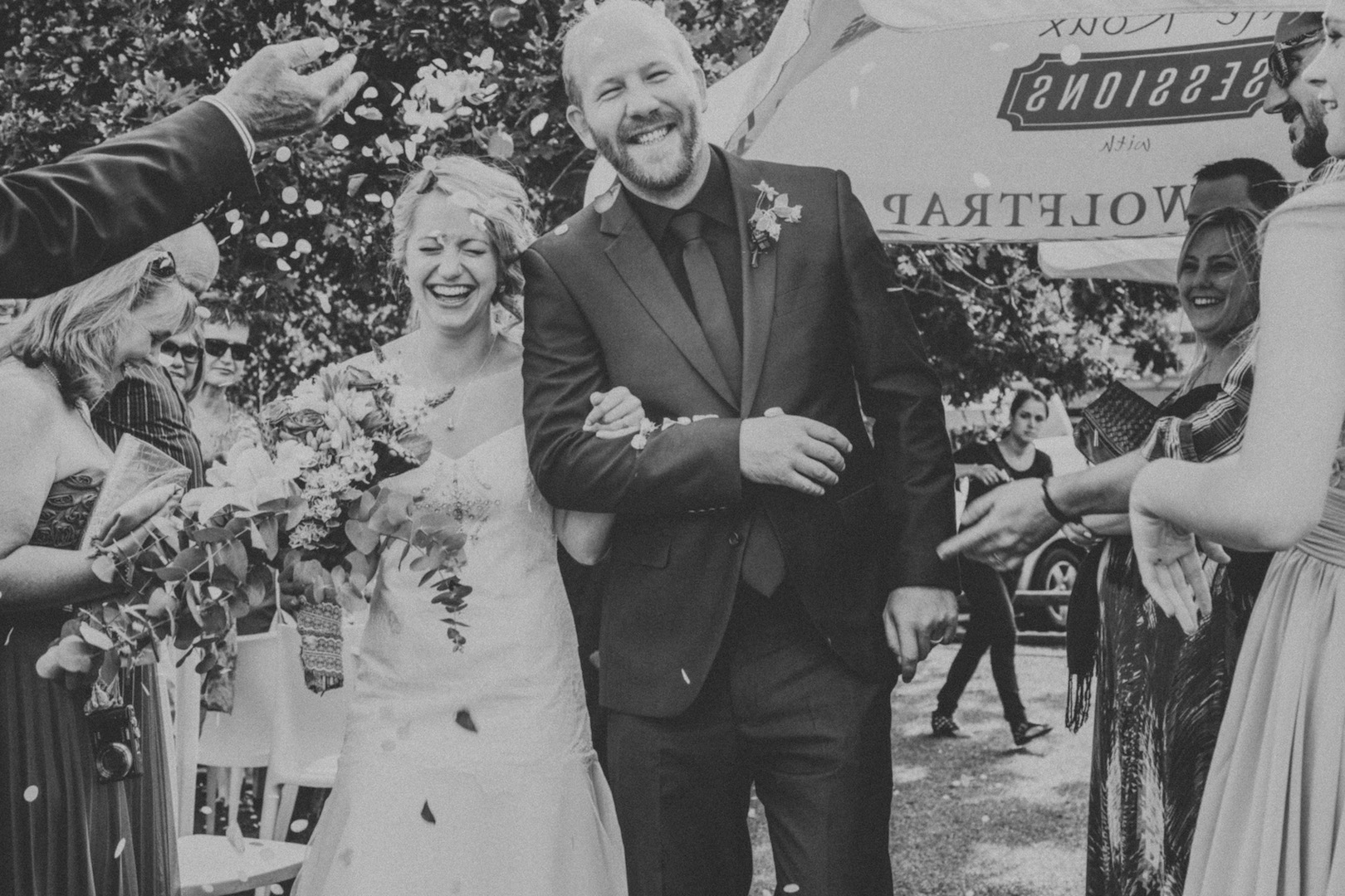 Black and white wedding photography - Cape Town