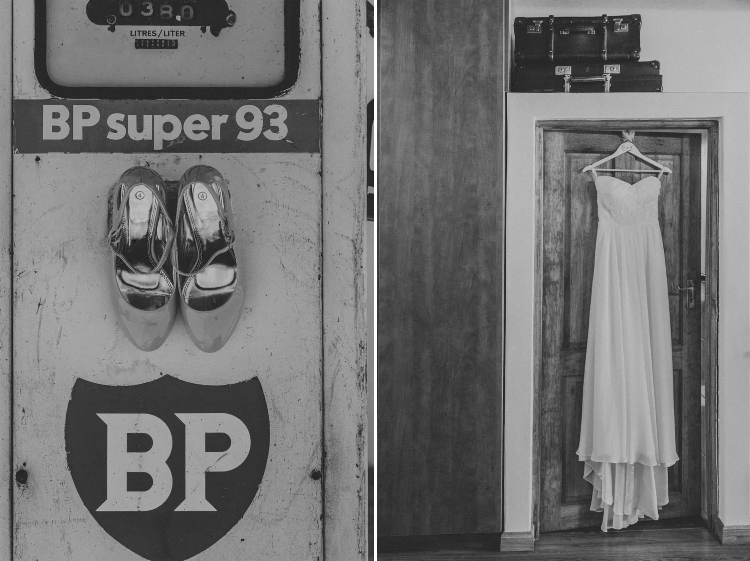 Black and white wedding photography