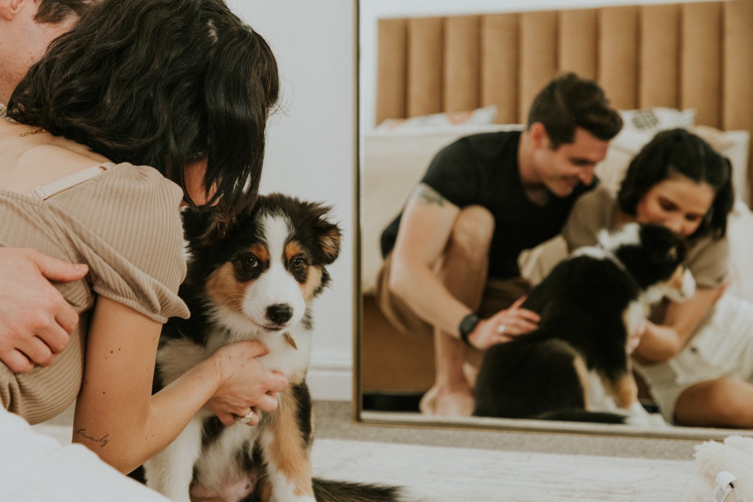 Nick, Amber &amp; Phoenix - Couples Puppy Shoot 