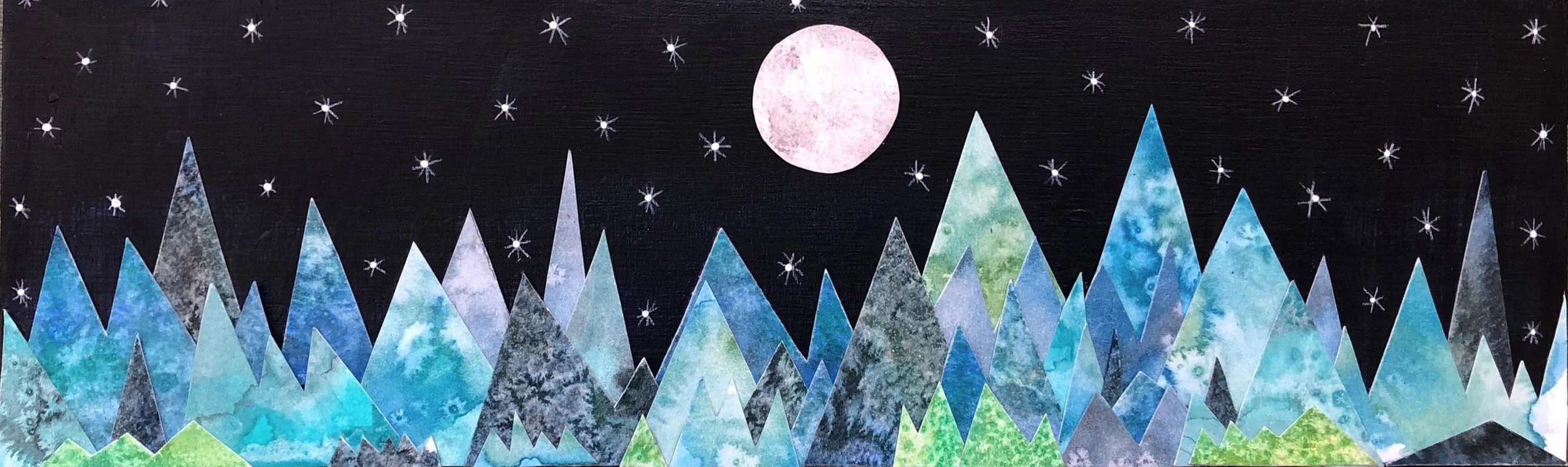 Full Moon Over Mountains