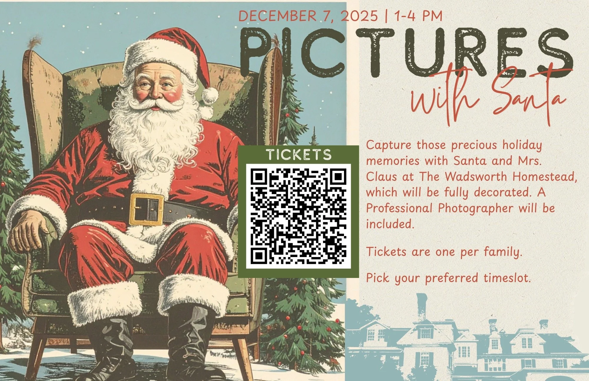 We've still got spots available for pictures with Santa! Capture those precious holiday memories with Santa and Mrs. Claus in our charming fully decorated Homestead, including a cozy fire. 

🎁Get your tickets before they're all gone: https://www.val