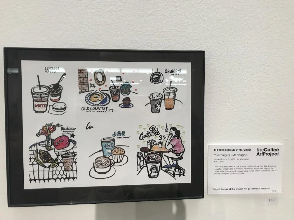 LULU x The Coffee Art Project Lulu's Illustration was displayed at New York Coffee Festival at Manhattan New York at October 2018.