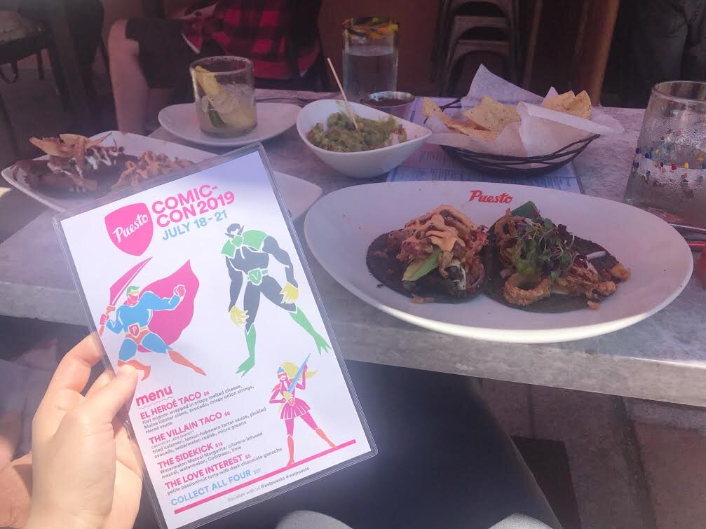 LULU x Puesto Lulu's Illustration Collaborated with Puesto Mexican Artisan Kitchen & Bar to design the Comic Con Menu at San Diego at July 2019.