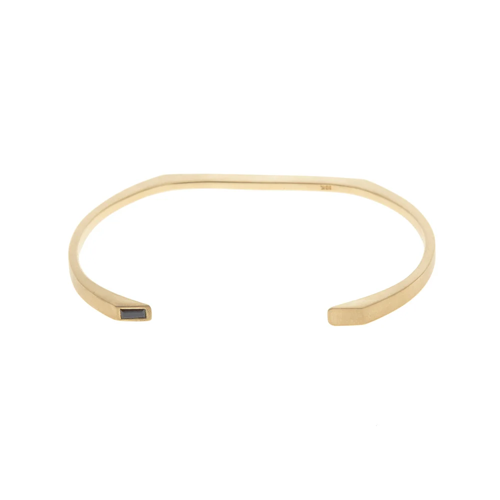 Copy of OTEM New York Signature Cuff with Sapphire Baguette in 18K Yellow Gold