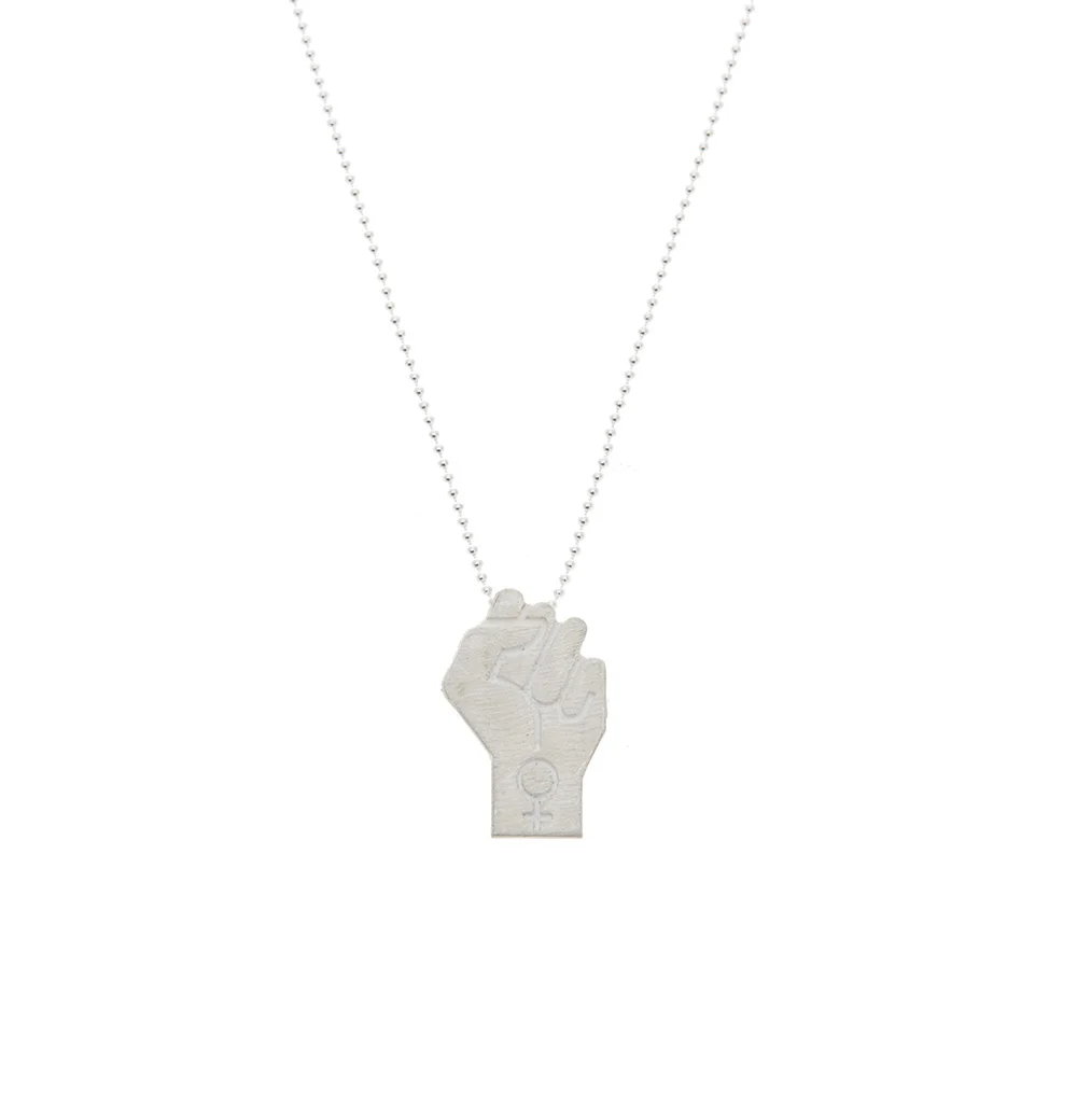 Copy of OTEM New York Jewelry Power Pendant in Recycled Sterling Silver with Conflict-Free Diamond, Direct to Consumer, Made in NYC, Resistance Jewelry