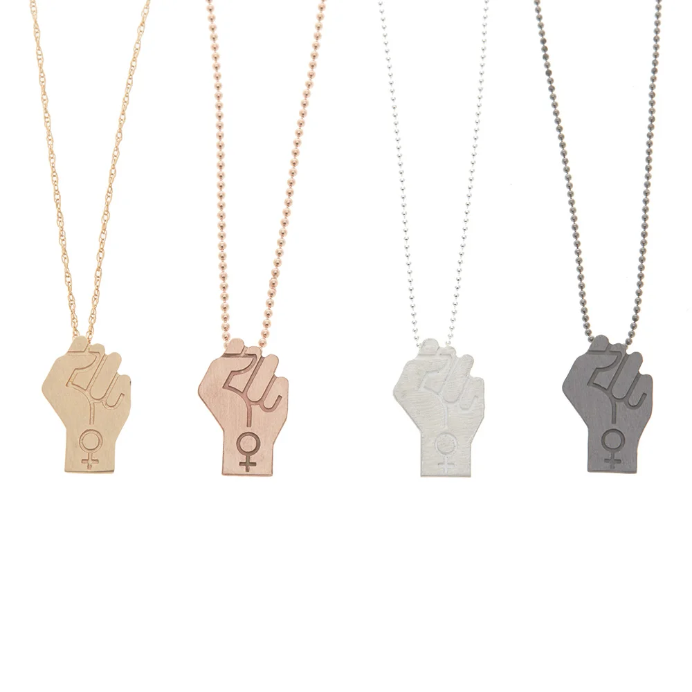 OTEM New York Jewelry Power Pendant in Recycled Silver and Gold with Conflict-Free Diamond, Direct to Consumer, Made in NYC, Resistance Jewelry