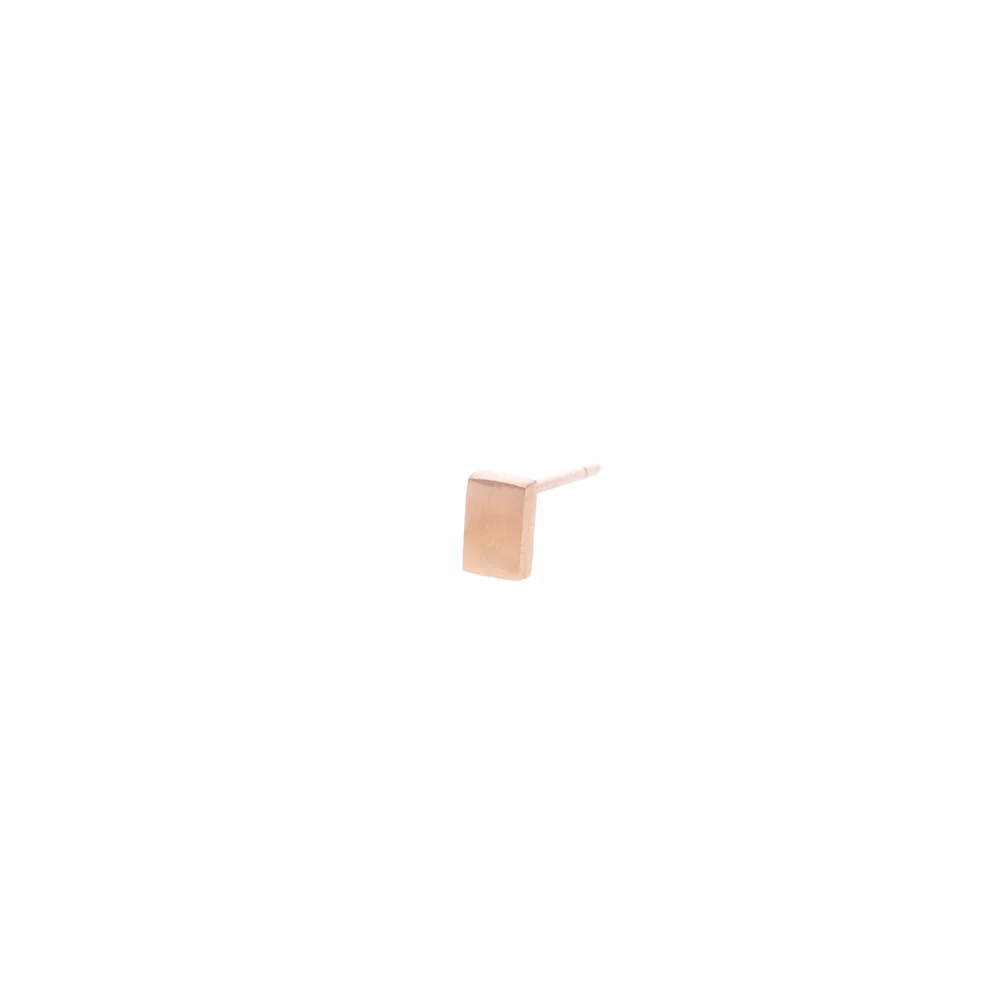 OTEM New York Rectangle Earring in recycled 10K rose gold