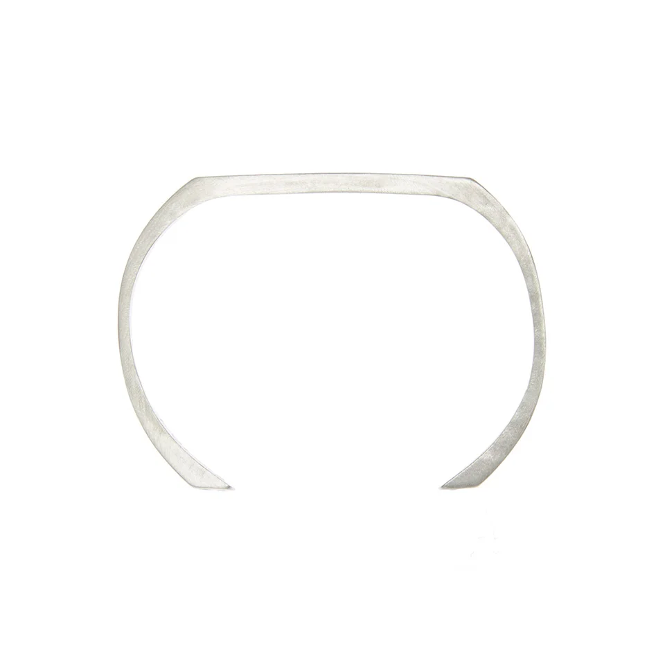 OTEM Signature Cuff with Sapphire Baguette in Recycled Sterling Silver