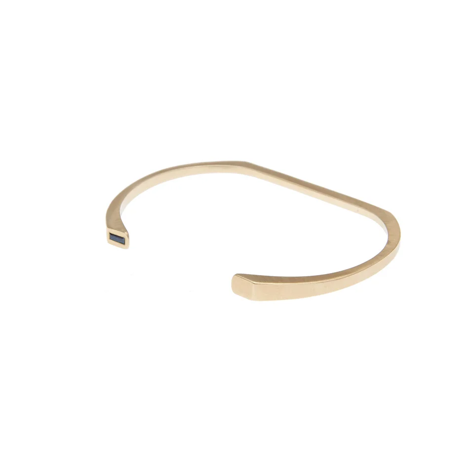 Copy of OTEM New York Signature Cuff with Sapphire Baguette in 18K Yellow Gold