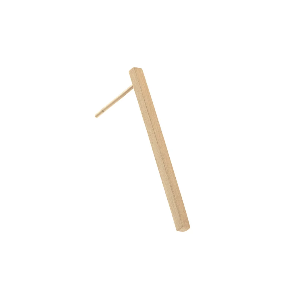 OTEM New York Long Earring Thin in recycled 18K yellow gold