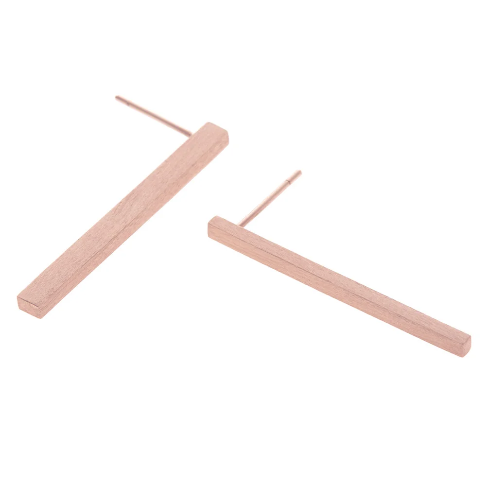 OTEM New York Long Earrings in recycled 10K rose gold