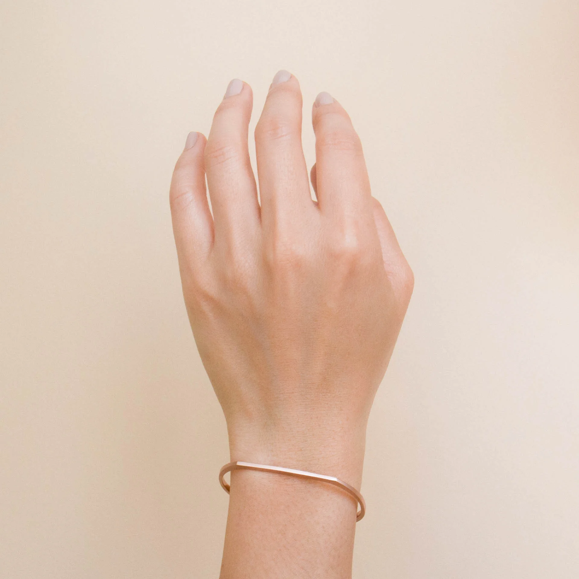 Copy of OTEM Signature Cuff with Sapphire Baguette in 10K Rose Gold