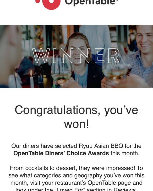 Thank you @opentable and it&rsquo;s diners.  Thanks to analytics, this little guy has a chance! Numbers don&rsquo;t lie!  Where is my bib gourmand!