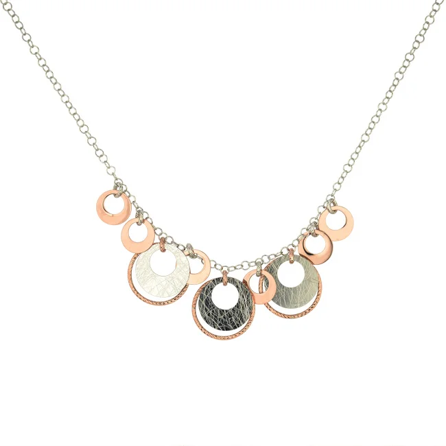 665-455 Rosé Gold & Sterling Silver "Diedra" Necklace $330.00