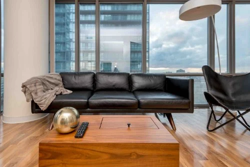 Copy of short term rentals toronto furnished apartments living room