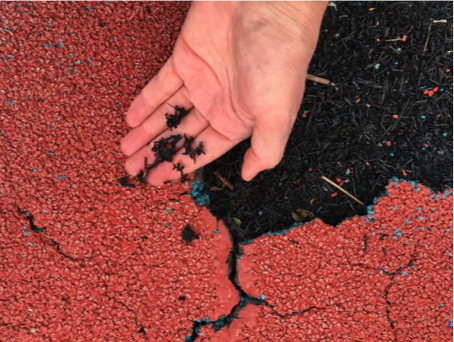 Exposed Poured-In-Place Waste Tire Crumb