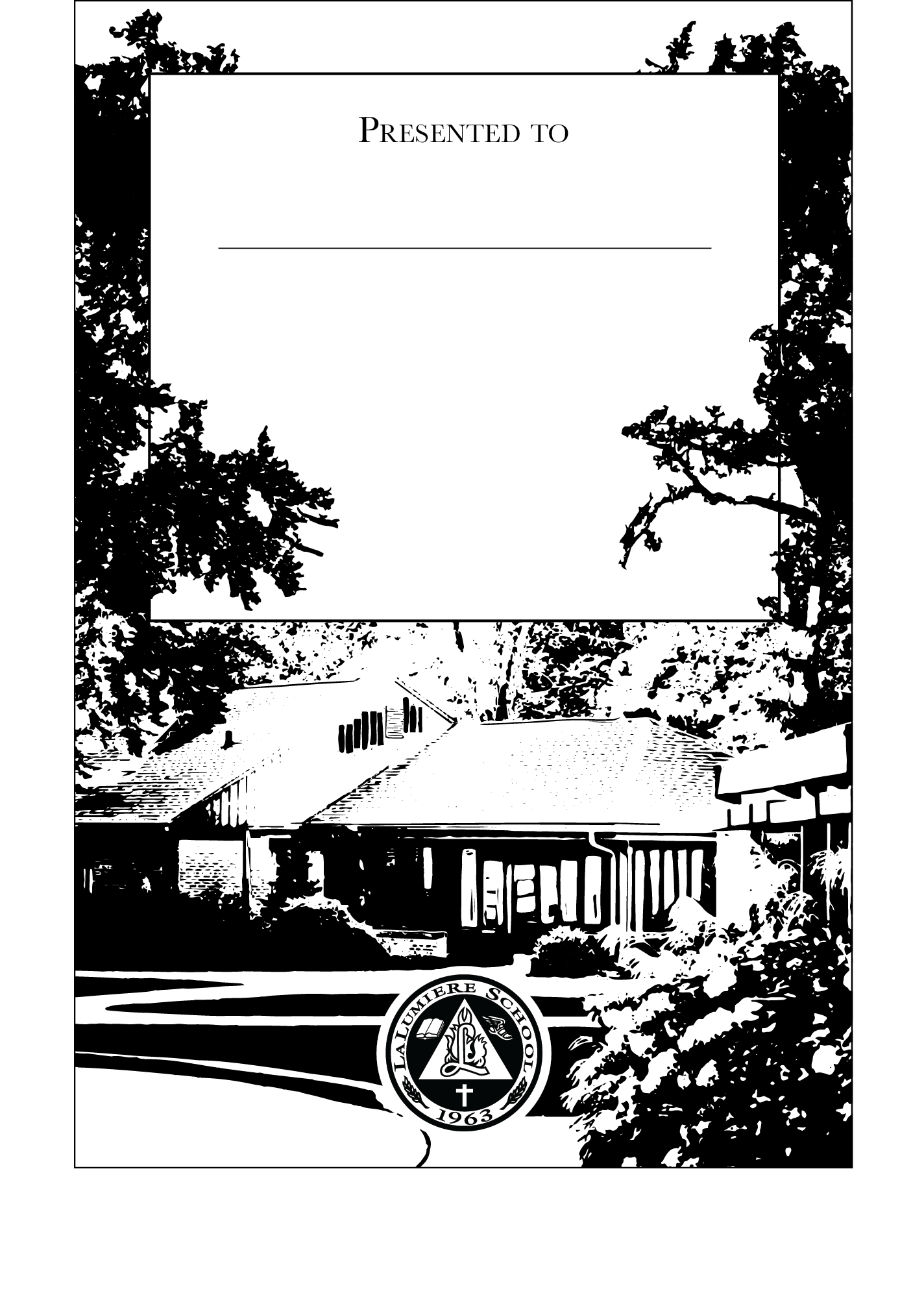 The La Lumiere bookplate features the Moore House, an iconic and historic school building, as its main subject.