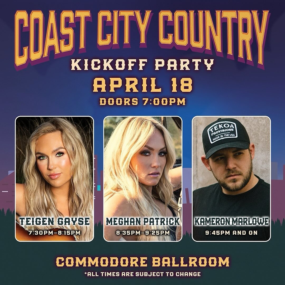 It&rsquo;s a @coastcitycountryfest takeover this weekend👢Giddy up for the kickoff party tonight, and keep the party going all weekend long with Late Nights shows! Have fun 🤠