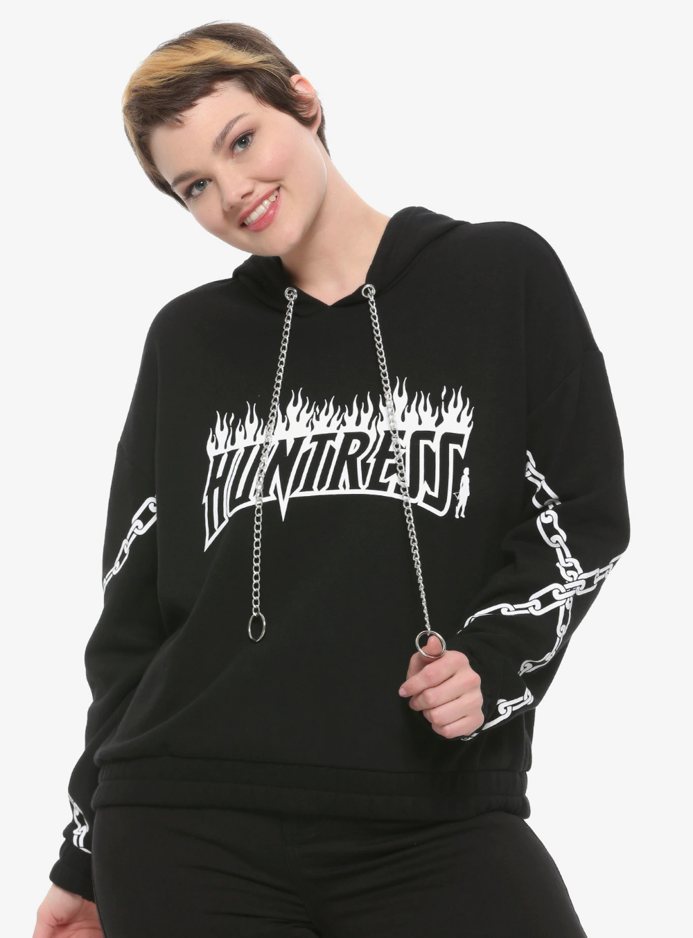 Huntress Chain Semi-Crop Hoodie