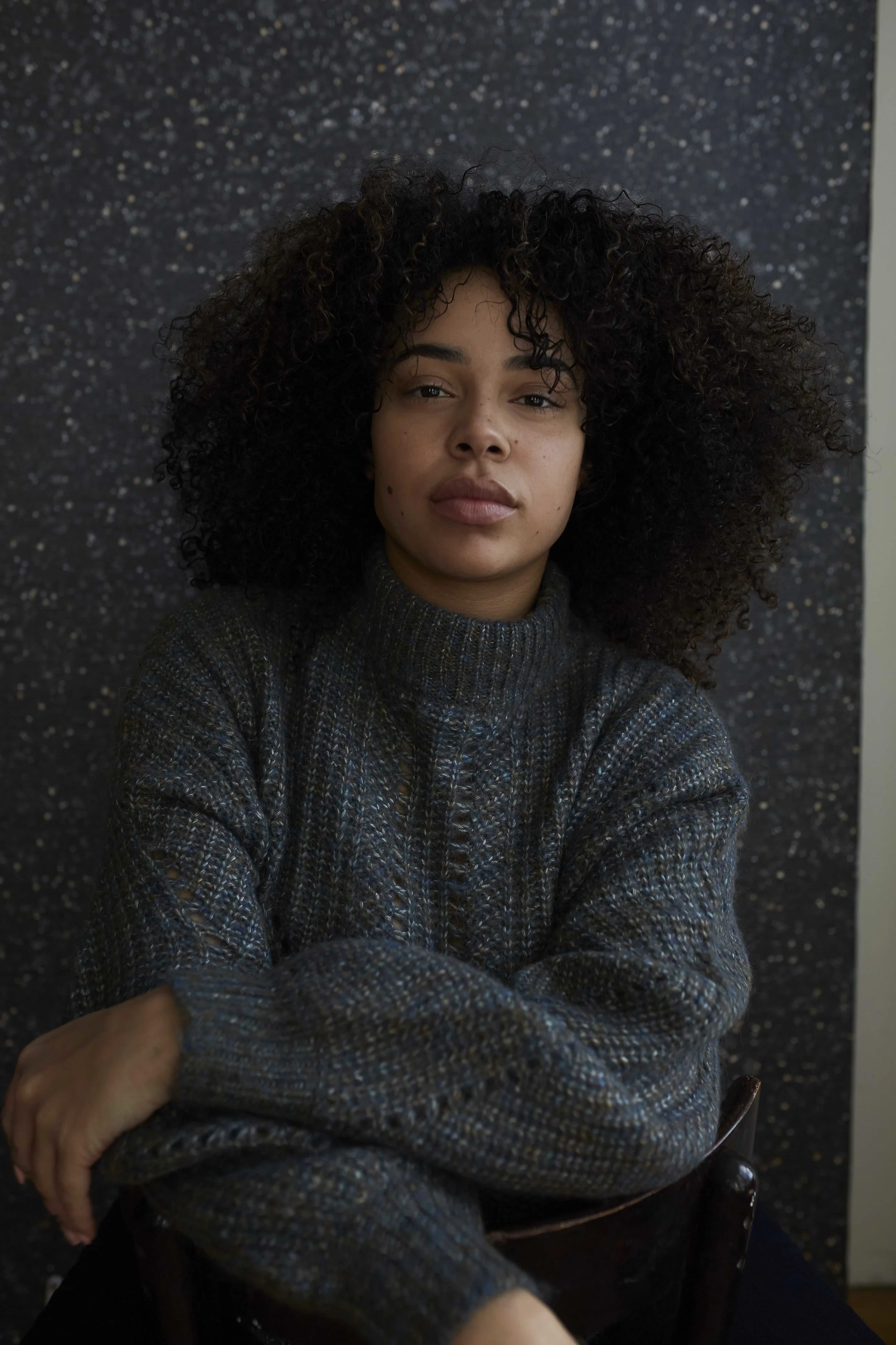 Coco photographed by Rosie Butcher for "Sweater Weather"