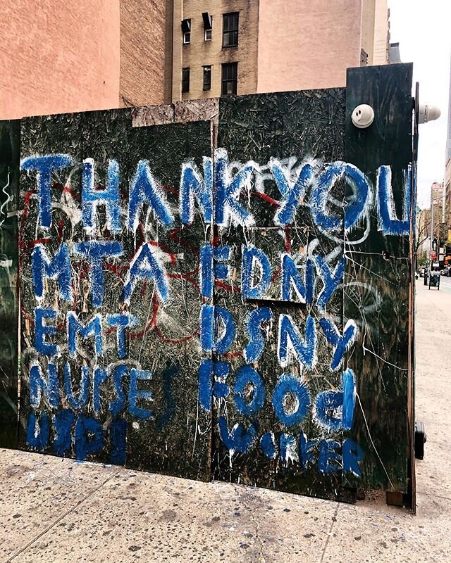 The art of appreciation #NYCStrong #Community #EssentialWorkers #SpreadTheLove