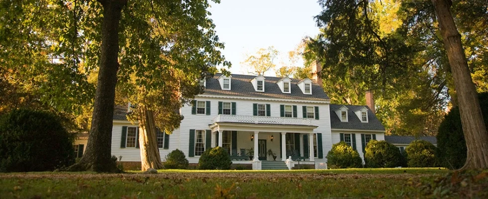 Sherwood Forest, John Tyler’s tobacco plantation in Charles City, Virginia, via Virginia.org