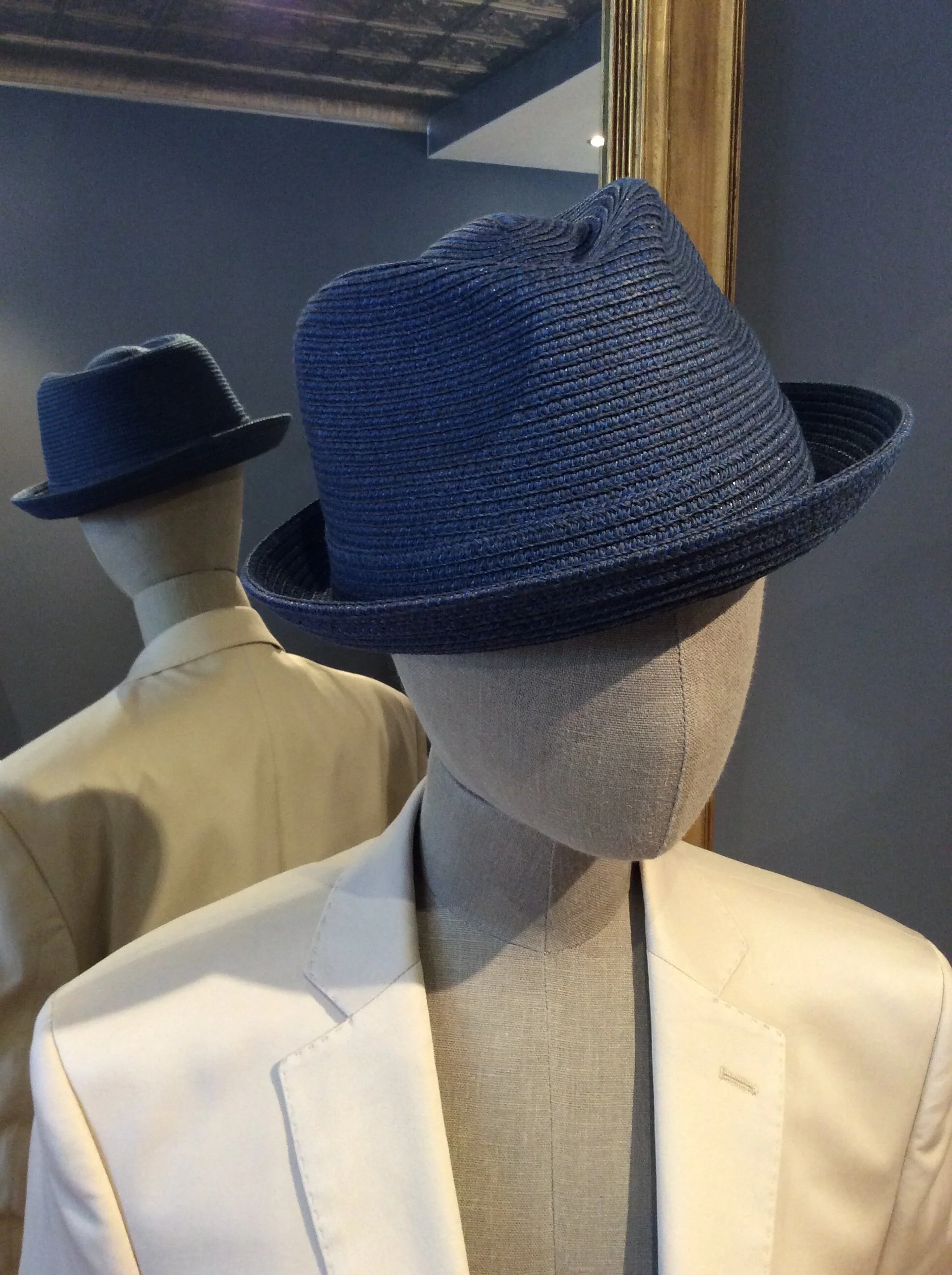 Bailey's Men's Trilby Woven Hat, Bluestone Blue, Size Large 