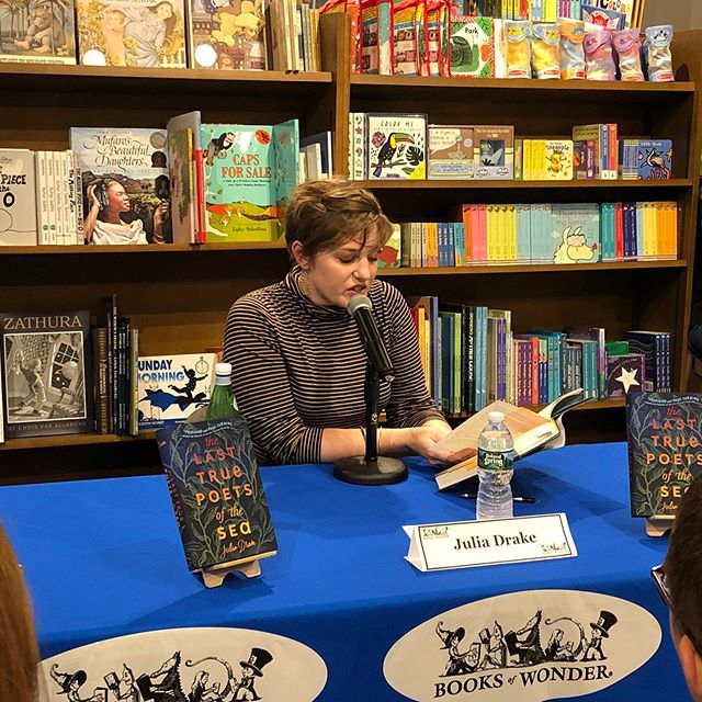I had SUCH a great time visiting  @booksofwonder last week! Thank you so much to everyone who came out, to the amazing staff who made me feel so welcome, and to @amyfeltmanwrites for fabulous pictures &amp; turtlenecked hugs 🐌🐋
