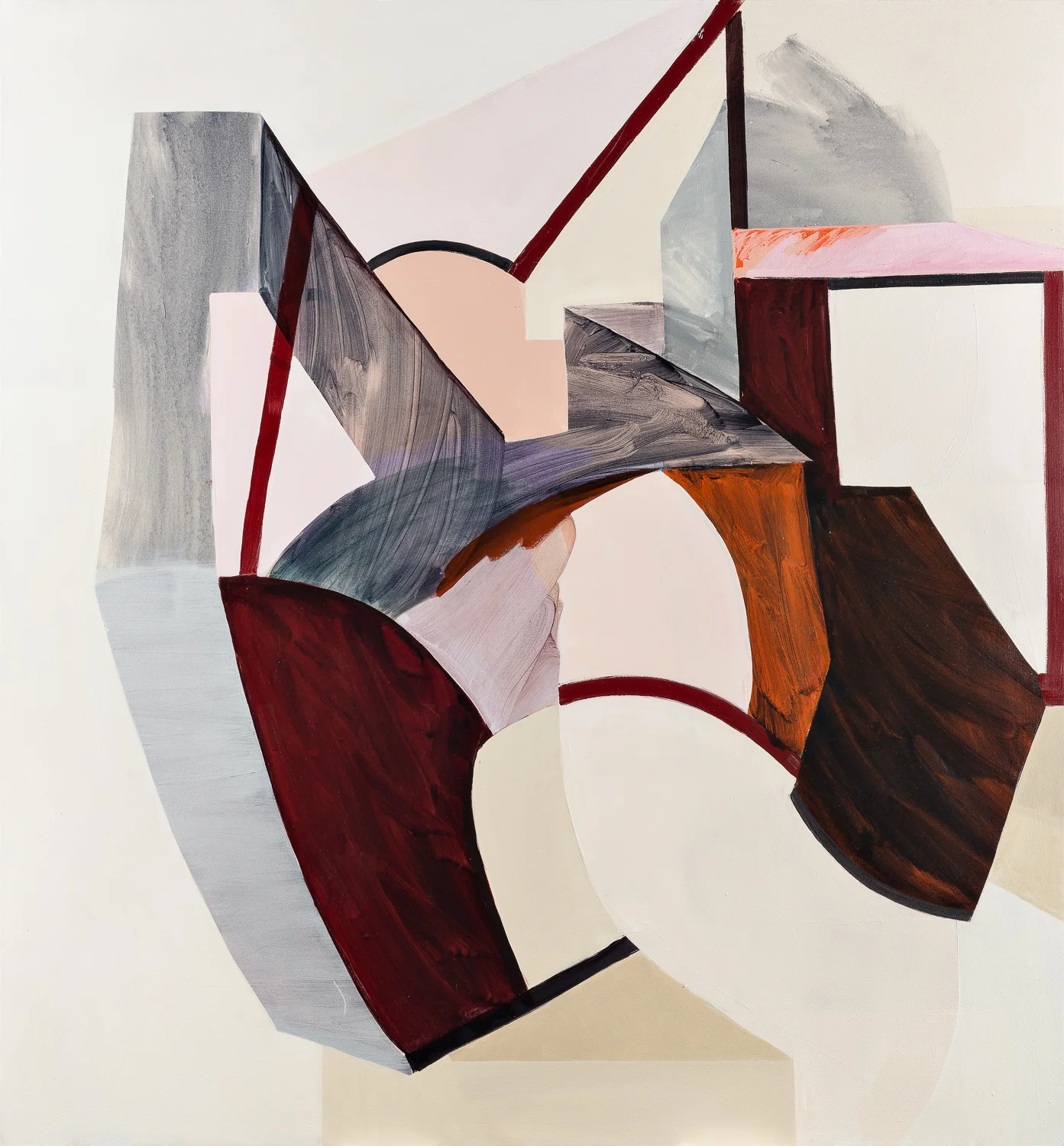 Rebekah Goldstein, This Time Around, Oil and Acrylic on Canvas, 70” x 65,” 2017